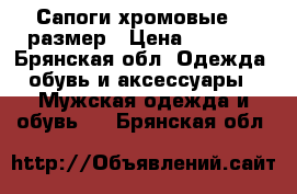 Сапоги хромовые 42 размер › Цена ­ 2 000 - Брянская обл. Одежда, обувь и аксессуары » Мужская одежда и обувь   . Брянская обл.